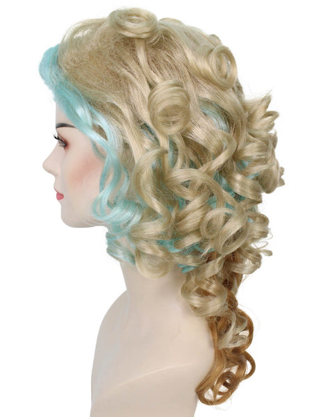 Adult Women's Long Curly Multicolor Full Party Wig | Perfect for Cosplay | Flame-retardant Synthetic Fiber