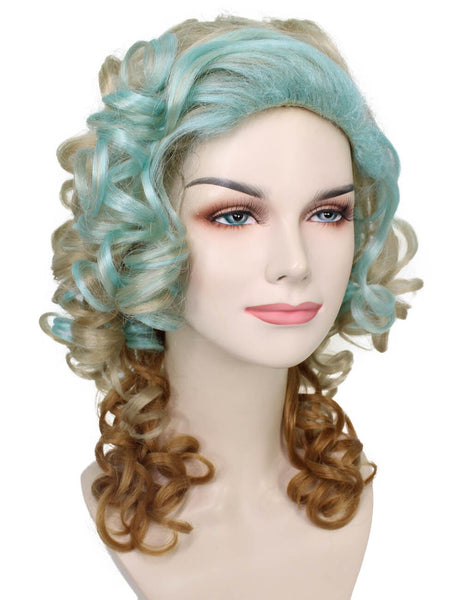 Adult Women's Long Curly Multicolor Full Party Wig | Perfect for Cosplay | Flame-retardant Synthetic Fiber