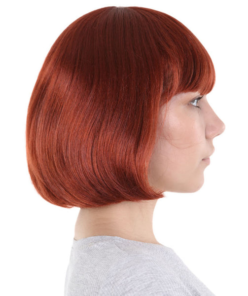 Adult Women's Brown Short Bob Wig | Perfect For Halloween | Flame-Retardant Synthetic Fiber | Breathable Capless Cap