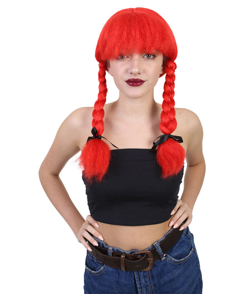 Womens Farm Girl Wig | Medium Red Wig | Premium Breathable Capless Cap