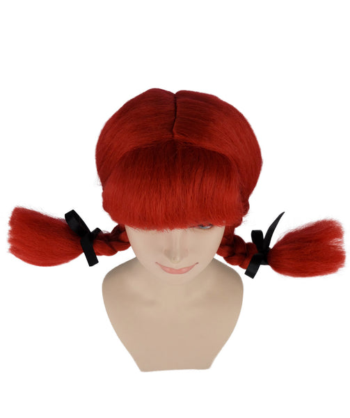 Womens Farm Girl Wig | Medium Red Wig | Premium Breathable Capless Cap