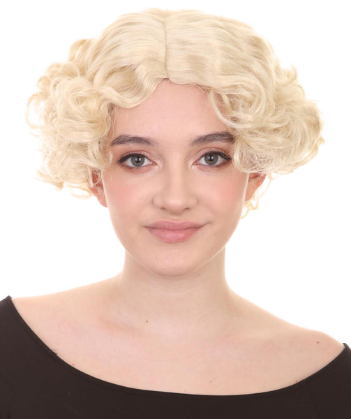 Sexy Womens Wig | Curly Blonde Short Celebrity Wig |