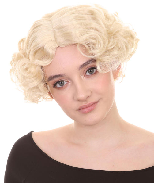 Sexy Womens Wig | Curly Blonde Short Celebrity Wig |