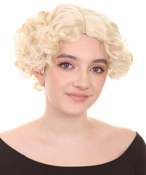 Sexy Womens Wig | Curly Blonde Short Celebrity Wig |