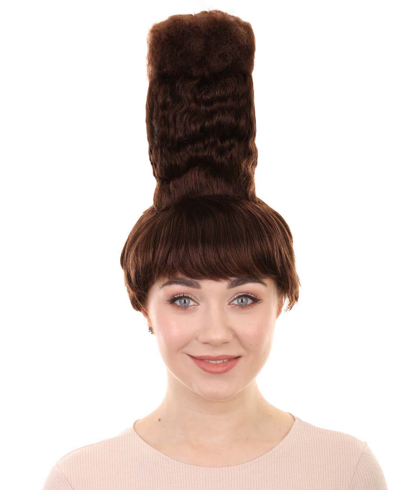 Crazy Tower Wig | Brown Cartoon Halloween Wig |