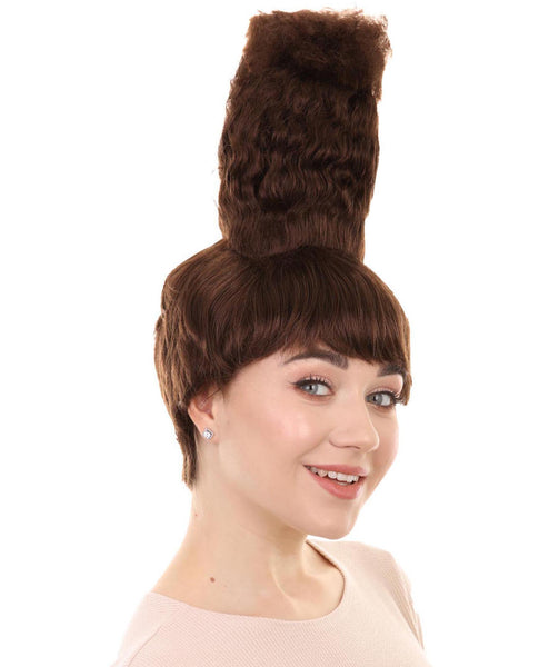 Crazy Tower Wig | Brown Cartoon Halloween Wig |