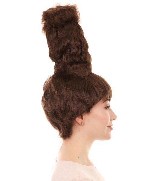 Crazy Tower Wig | Brown Cartoon Halloween Wig |