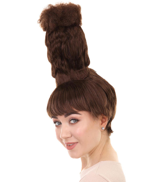 Crazy Tower Wig | Brown Cartoon Halloween Wig |