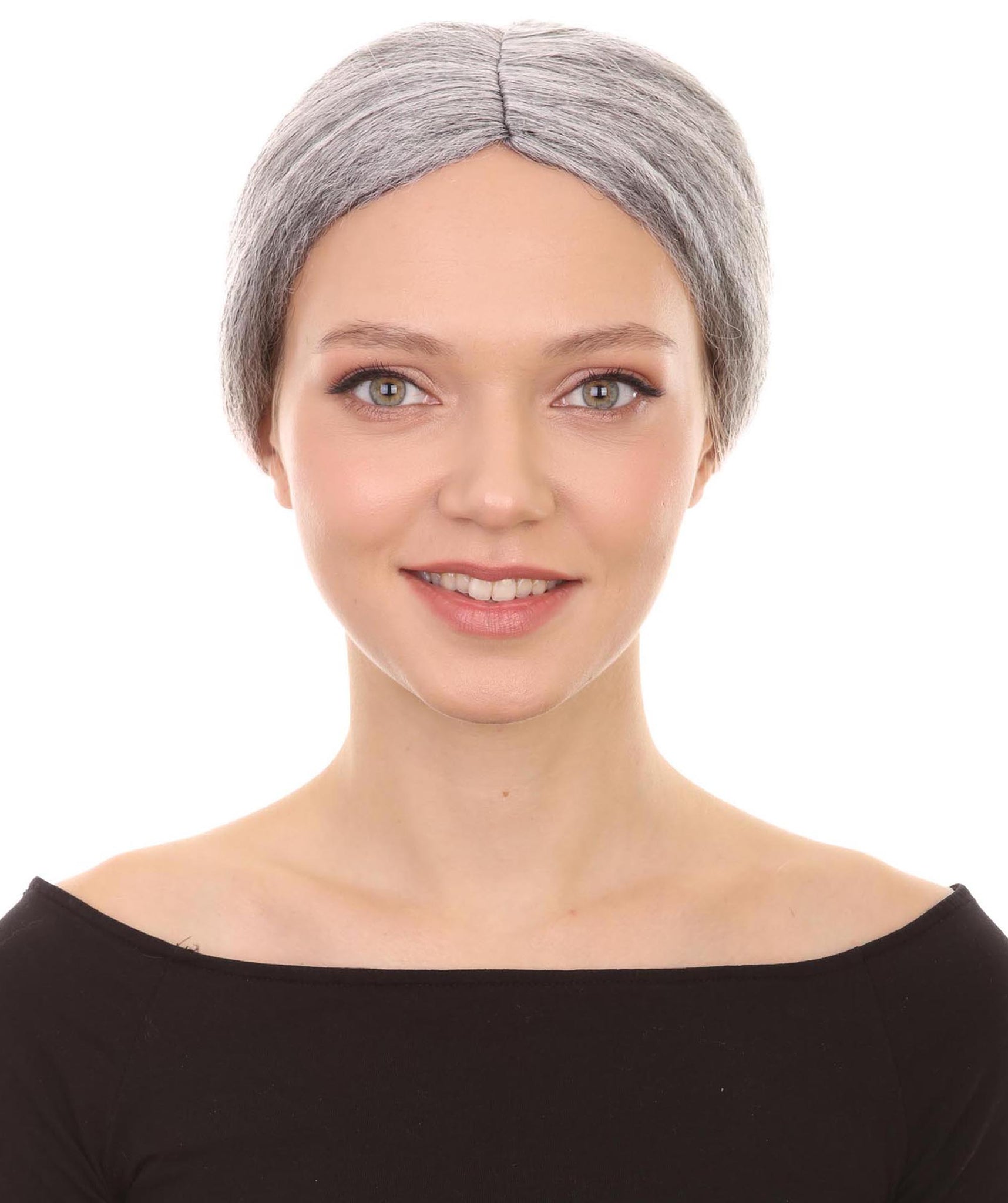 Old Lady Grey Wig | Grandma Character Party Cosplay Halloween Wig | Premium Breathable Capless Cap