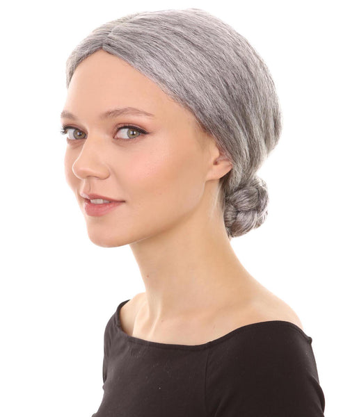 Old Lady Grey Wig | Grandma Character Party Cosplay Halloween Wig | Premium Breathable Capless Cap