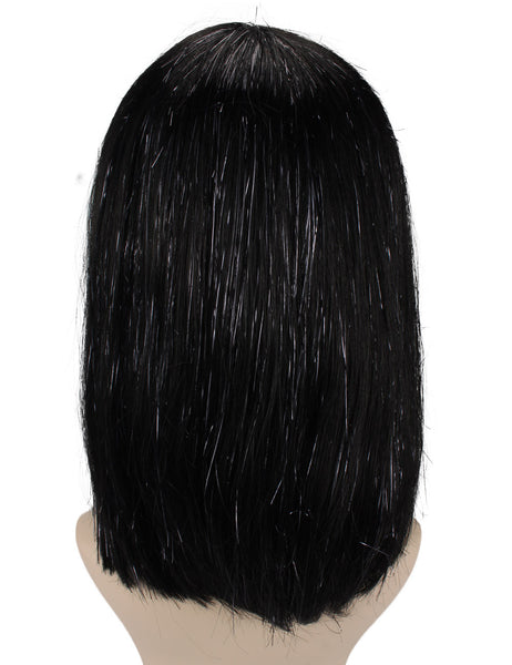 Adult Women's Black Straight Medium Bob Wig with Bangs | Perfect for Cosplay |