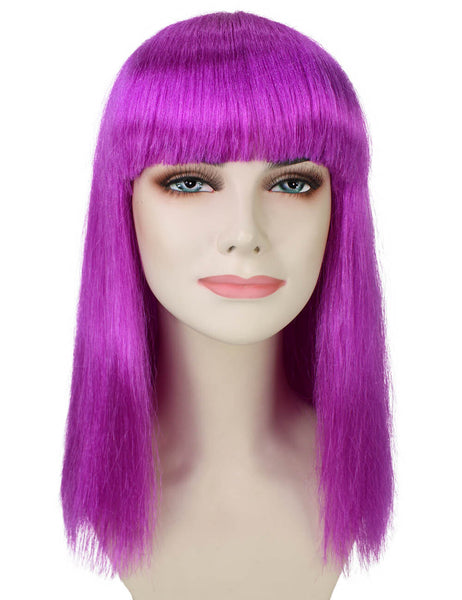 Adult Women’s Light Purple Long Wig I Perfect for Halloween I Flame-retardant Synthetic Fiber