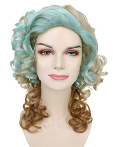 Adult Women's Long Curly Multicolor Full Party Wig | Perfect for Cosplay | Flame-retardant Synthetic Fiber