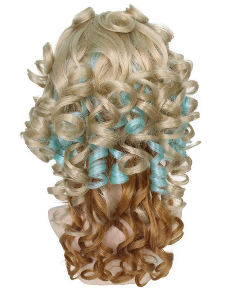 Adult Women's Long Curly Multicolor Full Party Wig | Perfect for Cosplay | Flame-retardant Synthetic Fiber