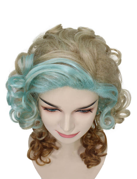 Adult Women's Long Curly Multicolor Full Party Wig | Perfect for Cosplay | Flame-retardant Synthetic Fiber