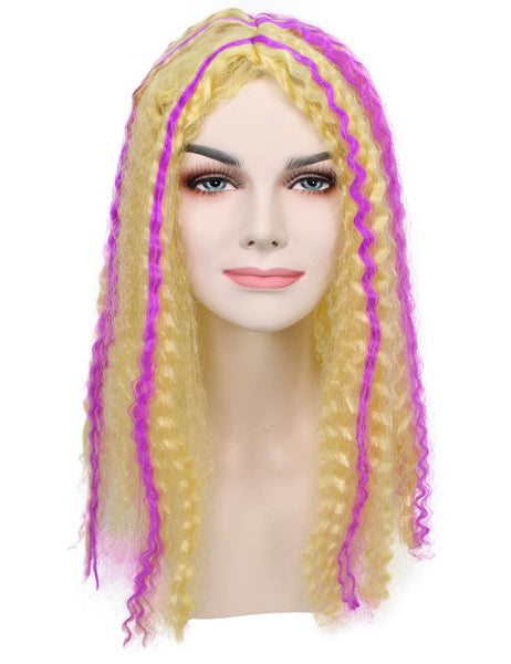 Adult Women's Multicolor Fancy Party Long Wig | Perfect for Halloween | Flame-retardant Synthetic Fiber