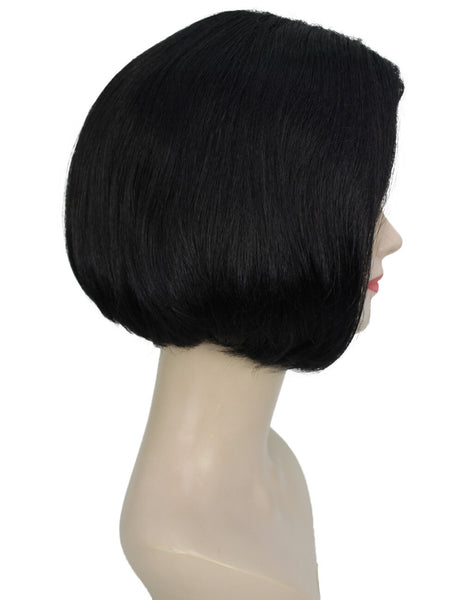 Adult Women's Straight Short Bob Black Wig | Perfect for Cosplay | Flame-retardant Synthetic Fiber